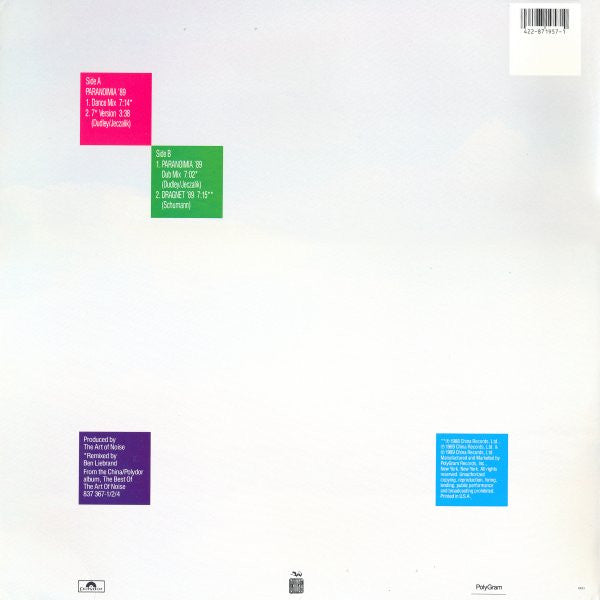 Master Release: Paranoimia '89 by The Art Of Noise