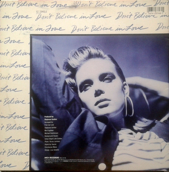 Release: Don't Believe In Love-Vinyl-US-1987-MCA-23748-962029