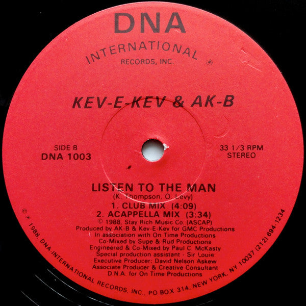Release: Listen To The Man-Vinyl-US-1988-DNA 1003-313207