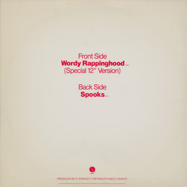 Master Release: Wordy Rappinghood by Tom Tom Club