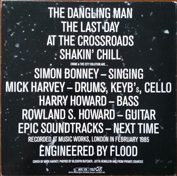 Release: The Dangling Man E.P.-Vinyl-UK-1985-12 MUTE 036, 12 MUTE 36, 12 MUTE 0 36-916543
