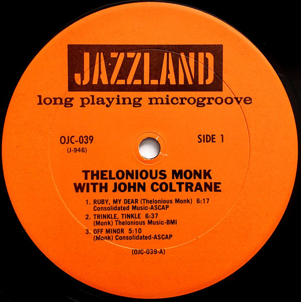 Thelonious Monk With John Coltrane