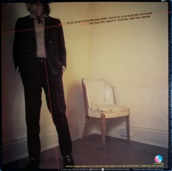 Release: So Alone-Vinyl-UK-1978-RAL 1-467510