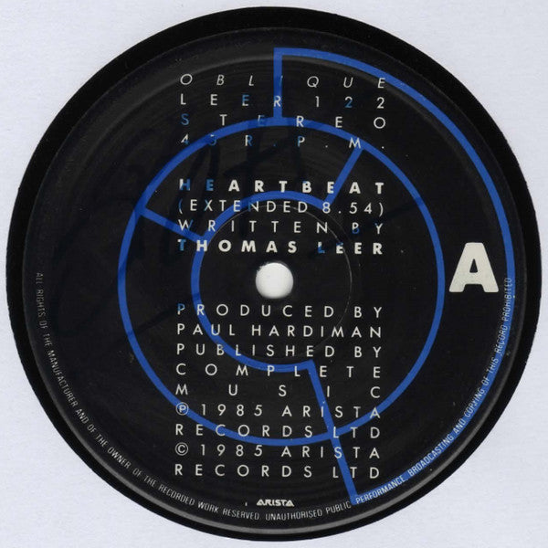 Release: Heartbeat-Vinyl-UK-1985-LEER 122-165071