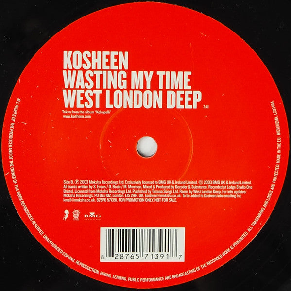Release: Wasting My Time-Vinyl-UK & Ireland-2003-82876 571391-457951