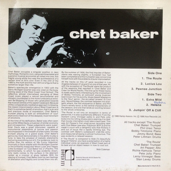 Master Release: Chet Baker Quintette by The Chet Baker Quintet