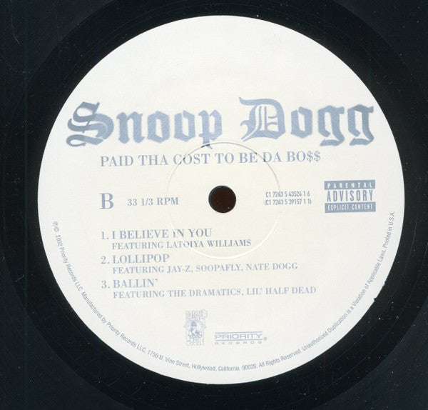 Release: Paid Tha Cost To Be Da Bo$$-Vinyl-US-2002-7243 5 39157 1 1, 7243 5 39157 1 1-342474