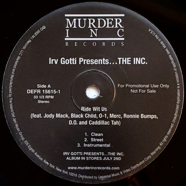 Master Release: Ride Wit Us / 1 Hearse, 2 Suburbans by Irv Gotti