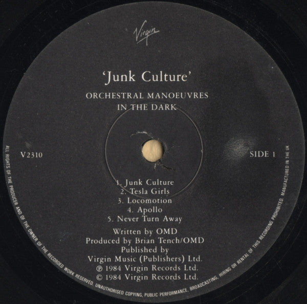 Release: Junk Culture-Vinyl, Vinyl-UK-1984-V 2310-212550