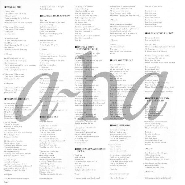 Hunting High And Low = ハンティング・ハイ・アンド・ロウ