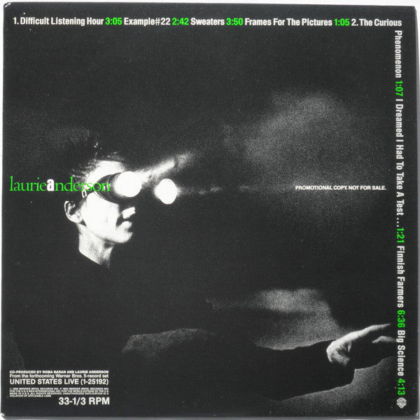 Master Release: United States Live by Laurie Anderson