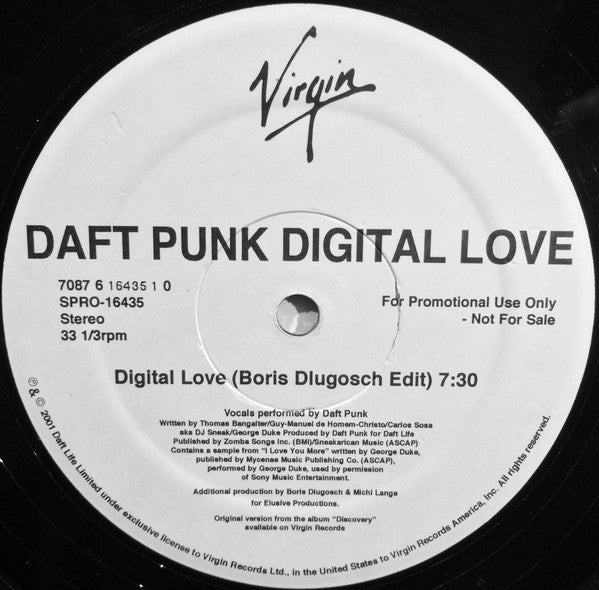 Release: Digital Love-Vinyl-US-2001-SPRO-16435, 7087 6 16435 1 0-112366