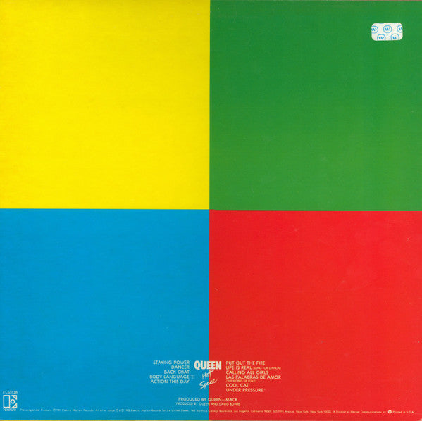 Release: Hot Space-Vinyl-US-1982-E1-60128-505097