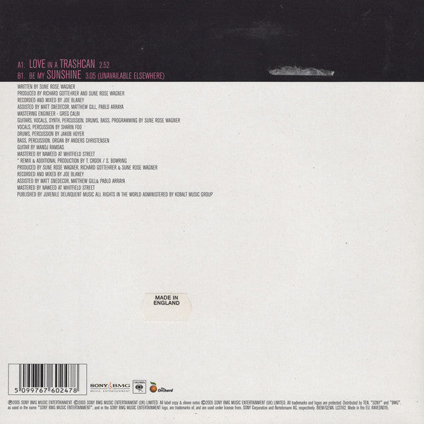 Master Release: Love In A Trashcan by The Raveonettes