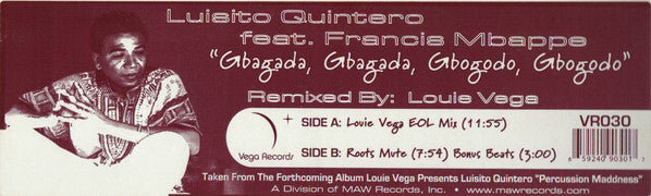 Release: Gbagada, Gbagada, Gbogodo, Gbogodo-Vinyl-US-2006-VR030, VR030, VR030-729883