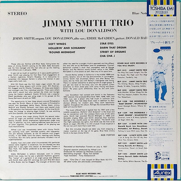Release: Jimmy Smith Trio + LD-Vinyl-Japan-1985-BNJ 61013-600863