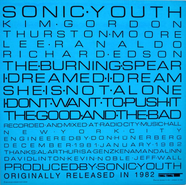 Master Release: Sonic Youth by Sonic Youth