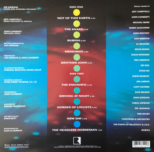 Master Release: Not Of This Earth by Joe Satriani