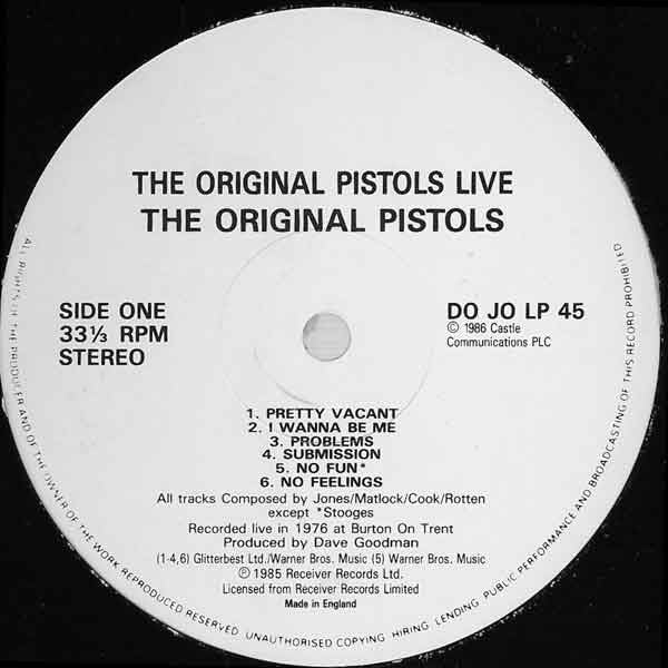 The Original Pistols Live
