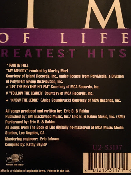 The Book Of Life (Eric B. & Rakim's Greatest Hits)