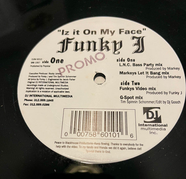 Release: Iz It On My Face-Vinyl-US-1997-DJ 6010 RX-316258