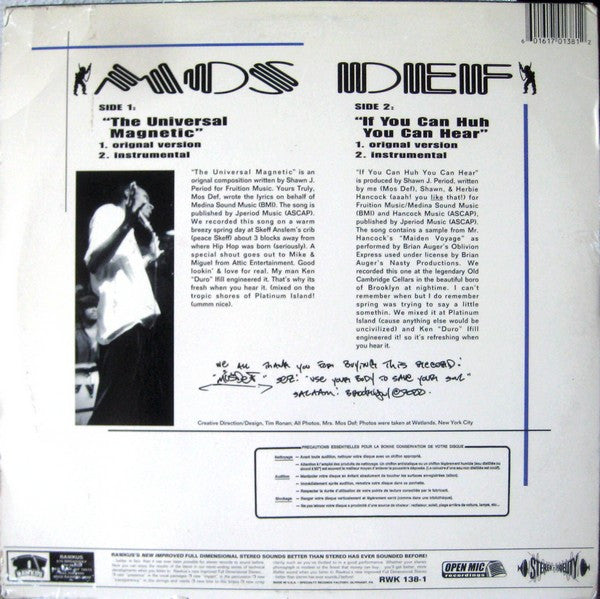 Release: The Universal Magnetic / If You Can Huh You Can Hear-Vinyl-US-1997-RWK 138-1-180864