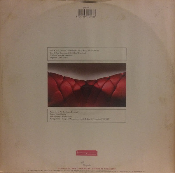 Release: True Colours-Vinyl-UK-1986-GOWX 4-812745