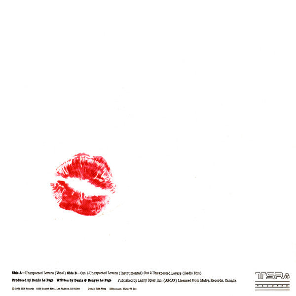 Release: Unexpected Lovers-Vinyl-US-1985-TSR 837, TSR837-142525