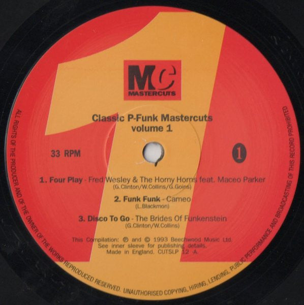 Classic P-Funk Mastercuts Volume 1