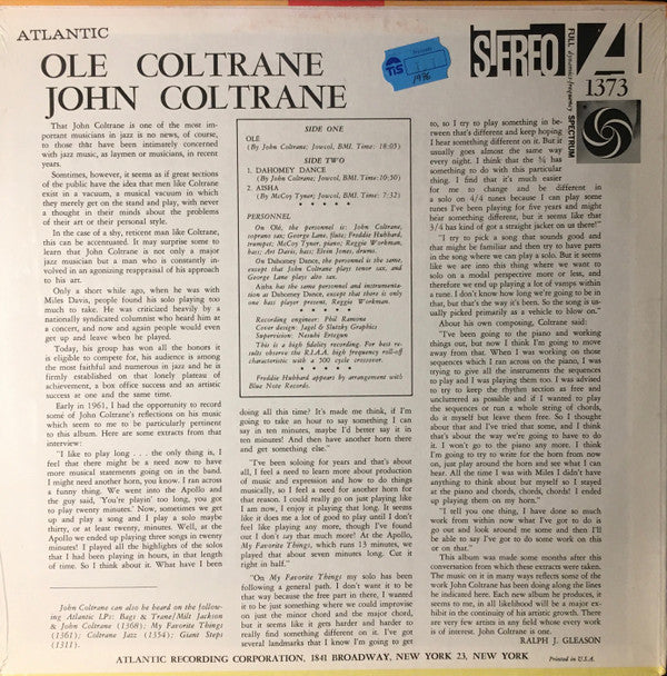 Release: Olé Coltrane-Vinyl-US-1976-SD 1373-635510