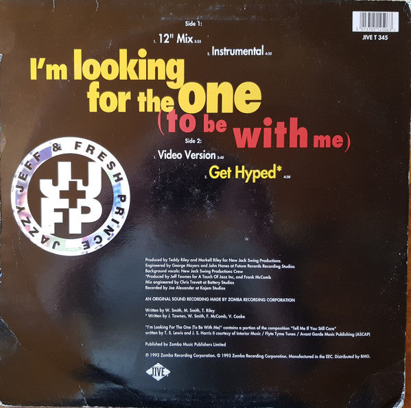Master Release: I'm Looking For The One (To Be With Me) by DJ Jazzy Jeff & The Fresh Prince