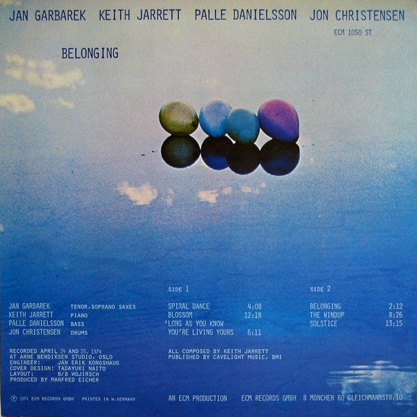 Release: Belonging-Vinyl-Germany-1974-ECM 1050 ST, ECM 1050-547603