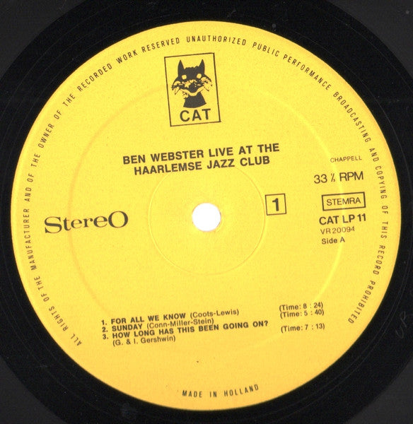 Live At The Haarlemse Jazzclub