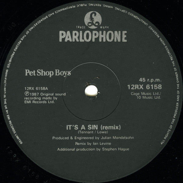 It's A Sin (Remixed By Ian Levine)