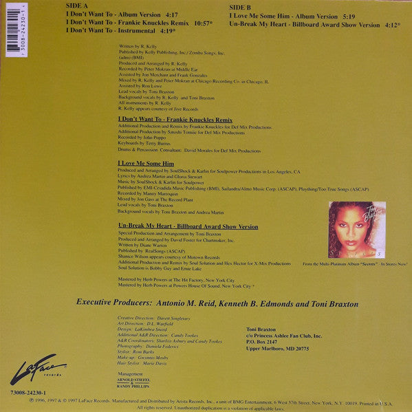 Release: I Don't Want To-Vinyl-US-1997-73008-24230-1-421882