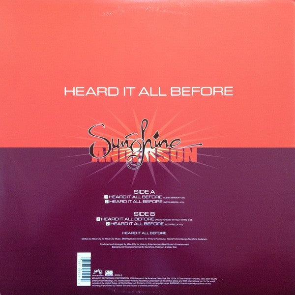 Release: Heard It All Before-Vinyl-US-2001-0-95524, 0-95524-332291