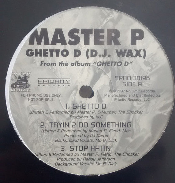 Master Release: Ghetto D (D.J. Wax) by Master P