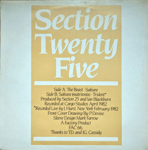Master Release: The Beast by Section 25