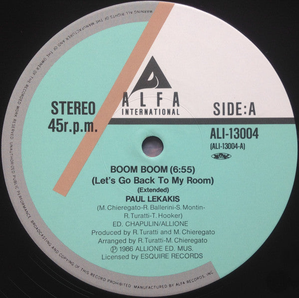 Boom Boom (Let's Go Back To My Room) = ブーム・ブーム
