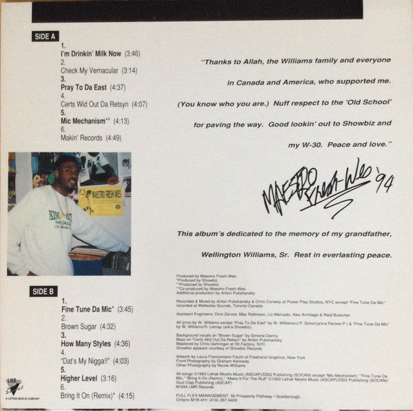 Release: "Naaah, Dis Kid Can't Be From Canada?!!"-Vinyl-Canada-1994-LMS 2124-589978
