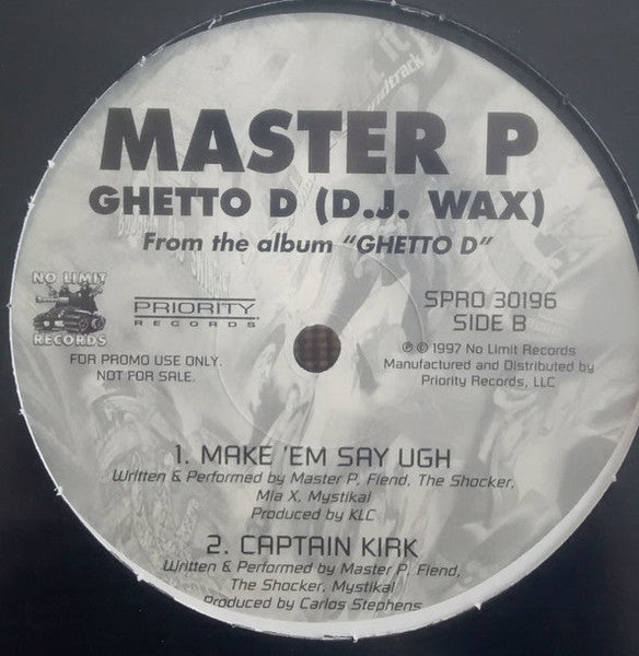 Master Release: Ghetto D (D.J. Wax) by Master P