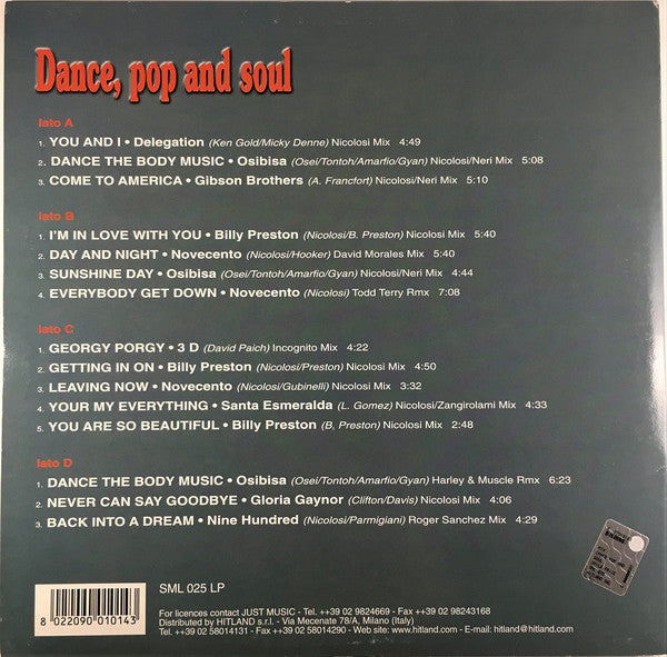 Dance, Pop And Soul