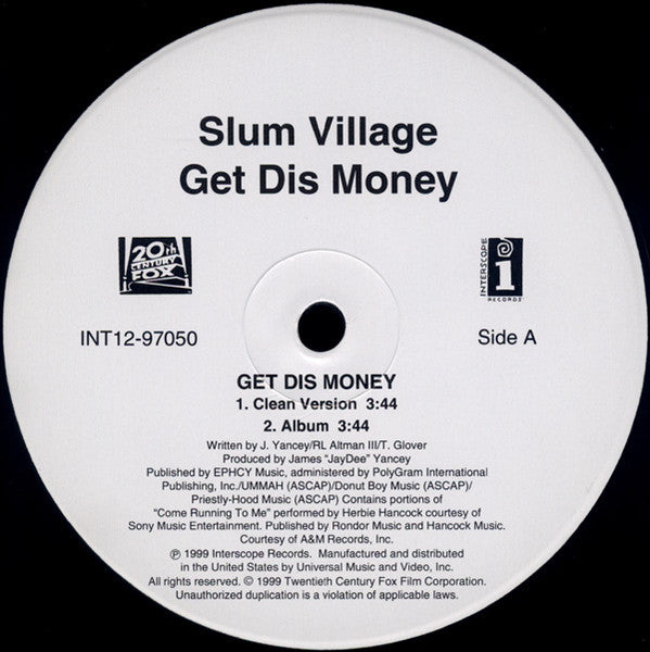Master Release: Get Dis Money by Slum Village