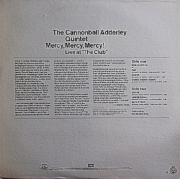 Release: Mercy, Mercy, Mercy! - Live At "The Club"-Vinyl-US-1976-SM-2663-614359