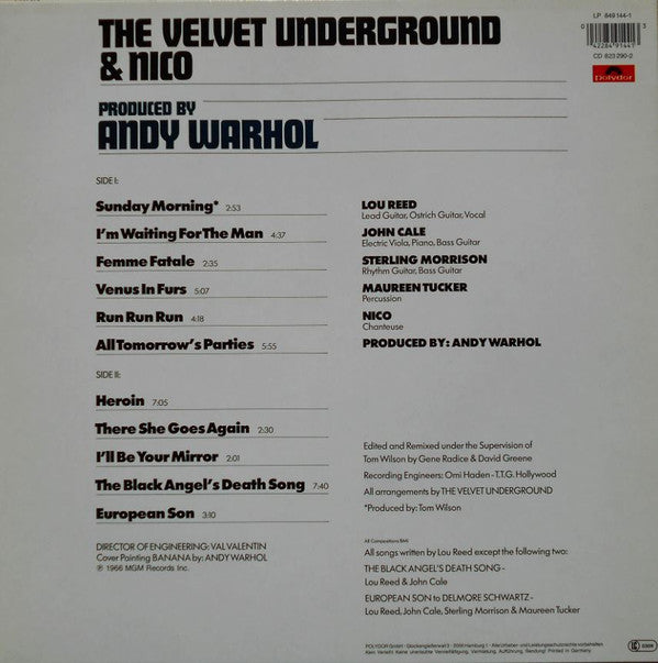Release: The Velvet Underground & Nico-Vinyl-Germany-1985-849 144-1, 849144-1-721138
