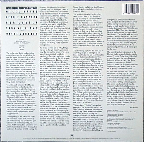 Release: Cookin' At The Plugged Nickel-Vinyl-US-1987-CJ 40645-371559