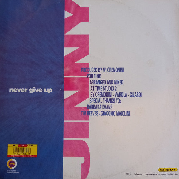 Release: Never Give Up-Vinyl-Italy-1992-TIME 001-151496
