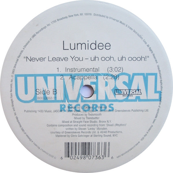 Never Leave You - Uh Ooh, Uh Oooh!