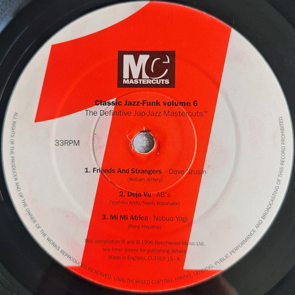 Master Release: Classic Jazz-Funk Mastercuts Volume 6 (The Definitive Jap-Jazz Mastercuts) by Various