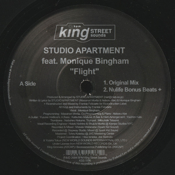 Master Release: Flight (Frankie Feliciano Remix) by Studio Apartment